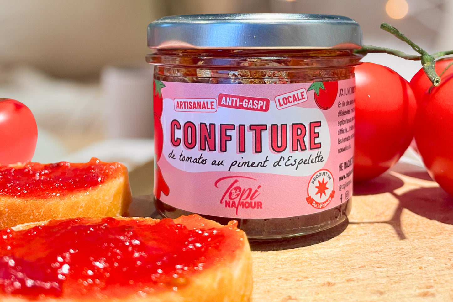 Confiture de tomate au piment d'espelette