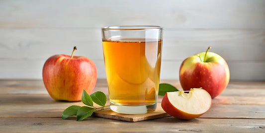 Verre de jus de pomme